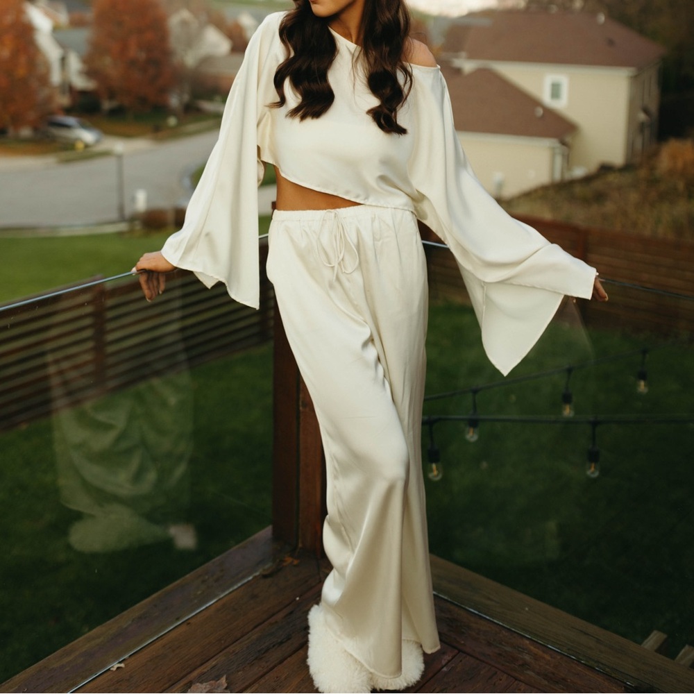 12th Tribe Cream Women's Pajama Set